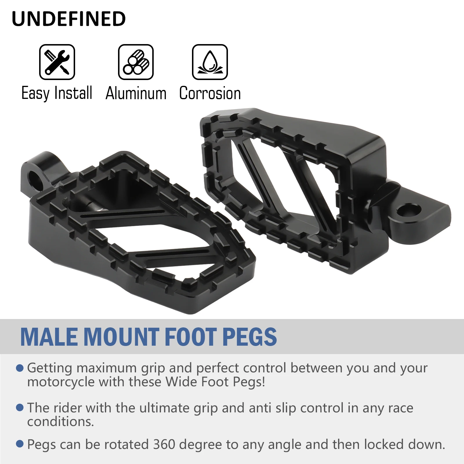 Motorcycle Footpegs Riot Foot Pedal for Harley Sportster Dyna Low Rider Softail Fatboy Touring Street Glide Male-Mount Footrest image 5