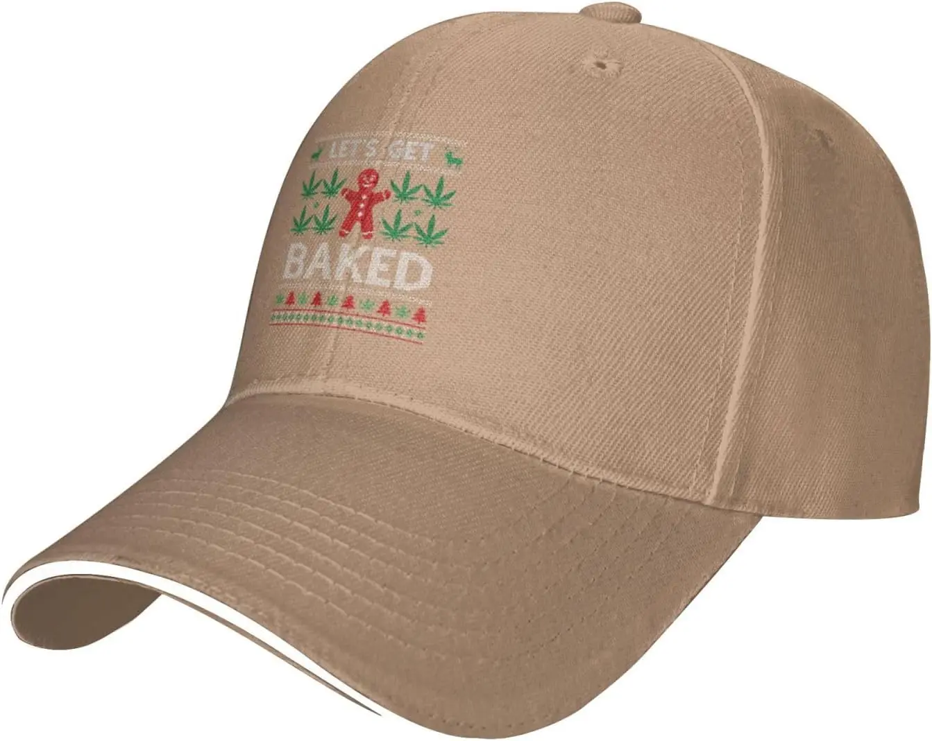 Lets Get Bakeds Christmas Hat Adjustable Funny Fashion Casquette for Men Women