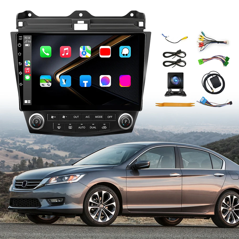 

10.1 Inch Car Stereo Radio Wireless CarPlay Android Auto with GPS WiFi BT FM Radio Android 13 for Honda Accord 7 2003-2007