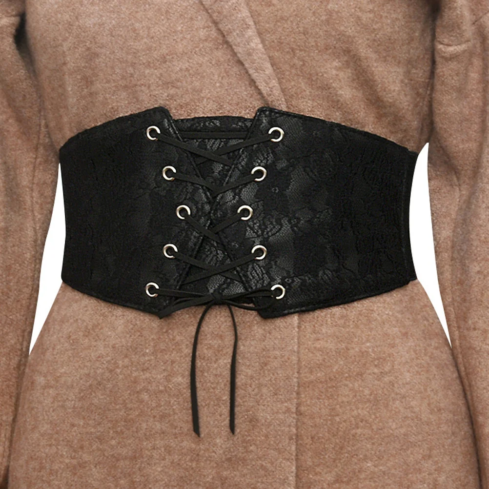 حزام مشد واسع الخصر قابل للتعديل من البولي يوريثان للنساء، حزام برباط على طراز Waspie لحفلات الزفاف والارتداء اليومي #2