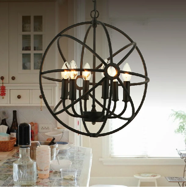 

loft American style retro nordic vintage Pendant Light iron industrial hanging lamp living room dining room fixture lamp