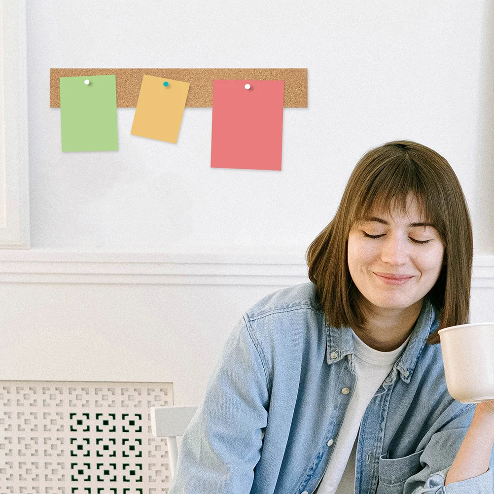 3 قطعة شرائط ذاتية اللصق الفلين الطبيعي نشرة القضبان لمكتب المنزل جدار مذكرة مجلس المنظم الفلين شرائط الحائط