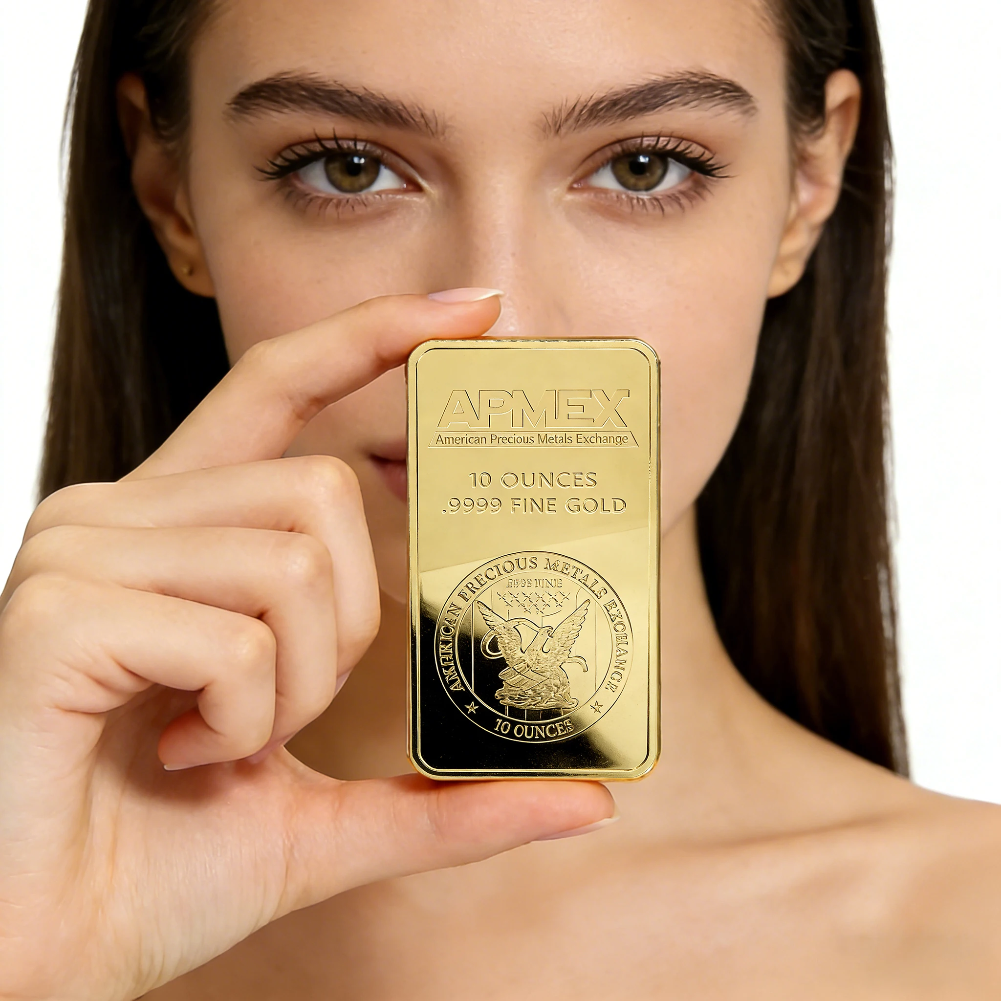 

Новый швейцарский золотой слиток APMX 10 унций с покрытием из золота, немагнитный, с различными серийными номерами, 2026 год Металлическая медная пластина: коллекционные изделия, подарки