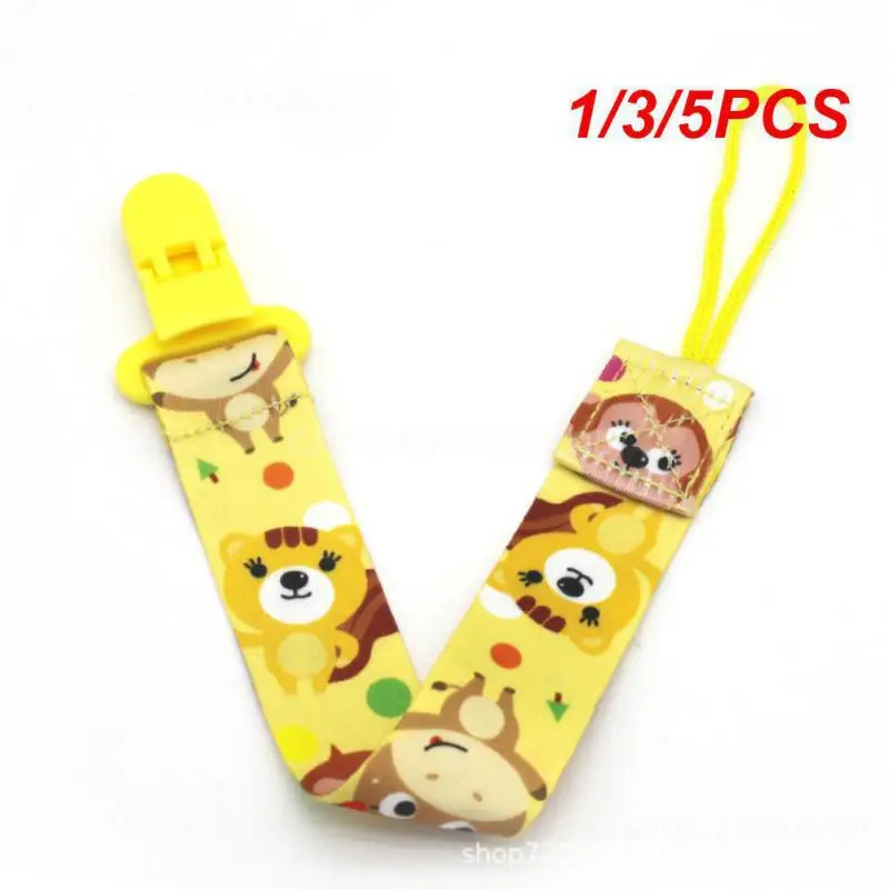 1/3/5PCS Pacifier Clip -shaped Clip 29cm Anti-lost Toy Belt Children Accessories Nipple Belt Cartoon Multicolour