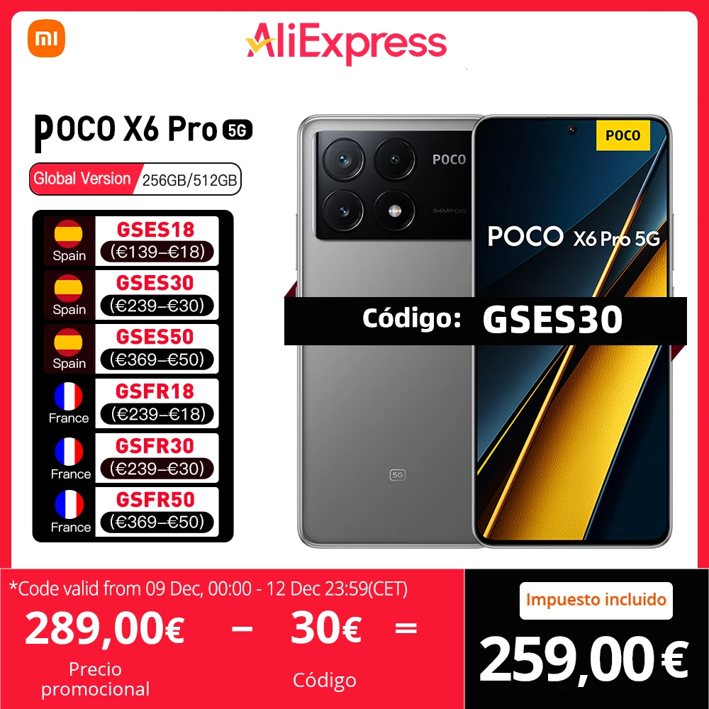 POCO X6 Pro 5G Global Version 256GB/512GB Dimensity 8300-Ultra 6.67