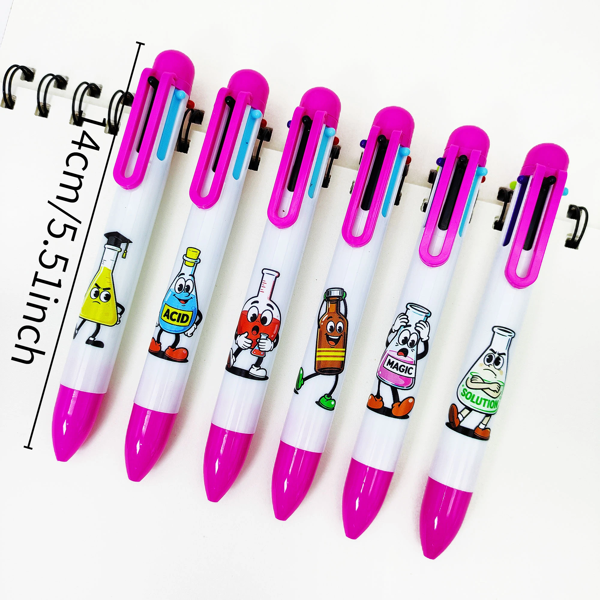 

6 шт./12 шт./24 шт. креативная бутылка для химии, многоцветная ручка «шесть в одном», специальная ручка для офиса и обучения.
