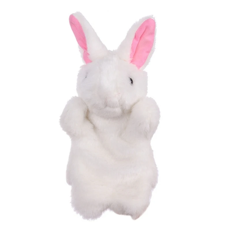 Bunny Hand Puppets 12” Soft Plush Stuffed Animal Rabbit Hand Puppet for Kids Perfect for Storytelling Teaching Preschool E65D