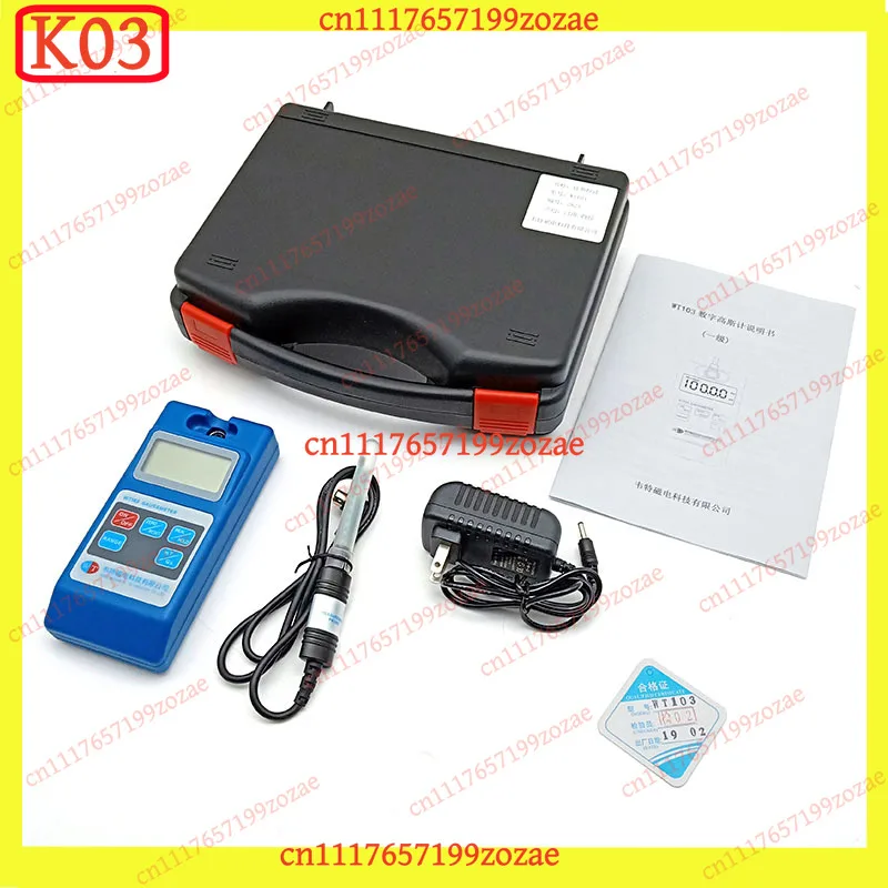 LK Handheld Gauss Meter WT103 Magnetic Field Tester Magnetometer Tesla Meter High Precision 0.01MT Digital Detector