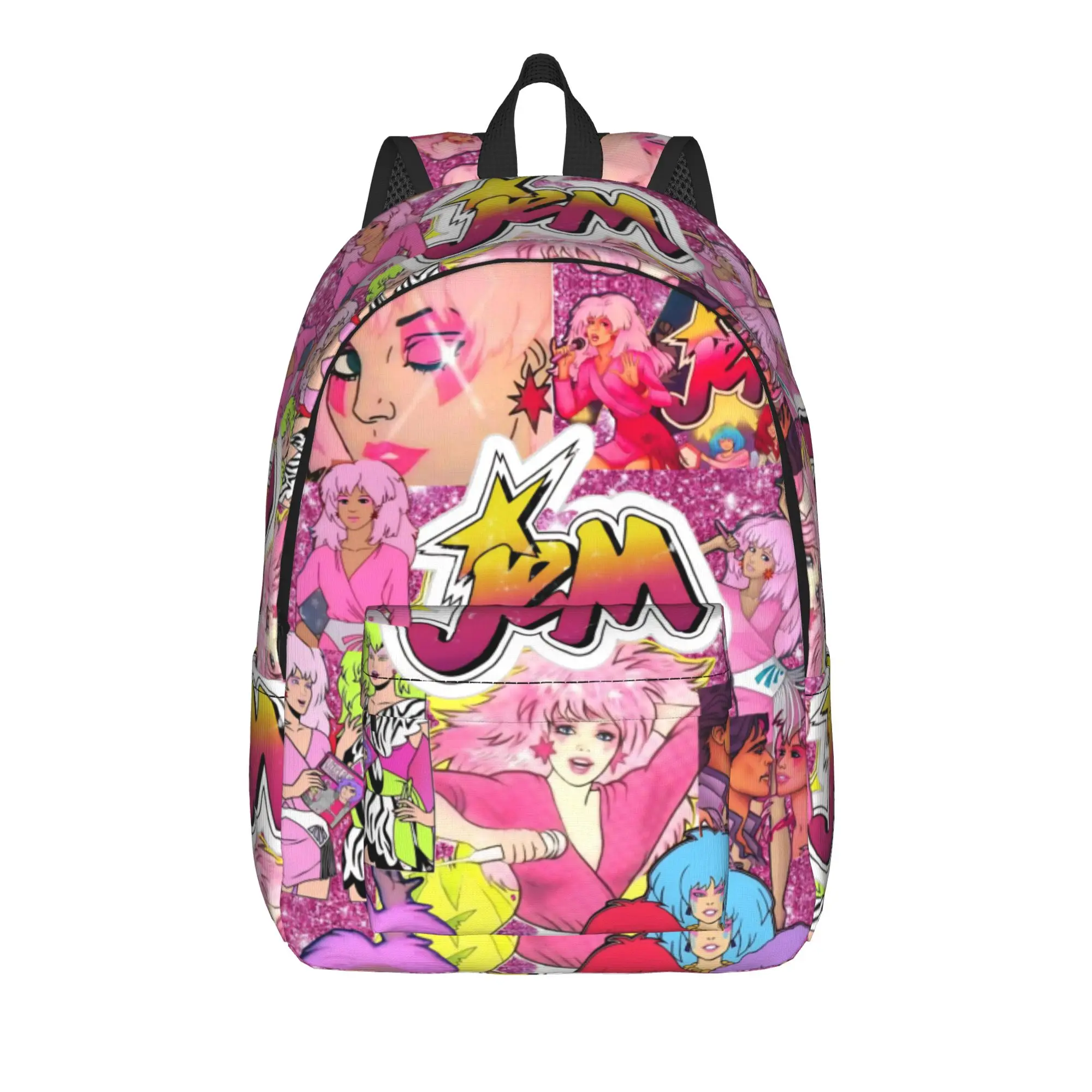 Jem And The Holograms Teenage Backpack Outdoor Student Hiking Travel  Daypack for Men Women College Shoulder Bag