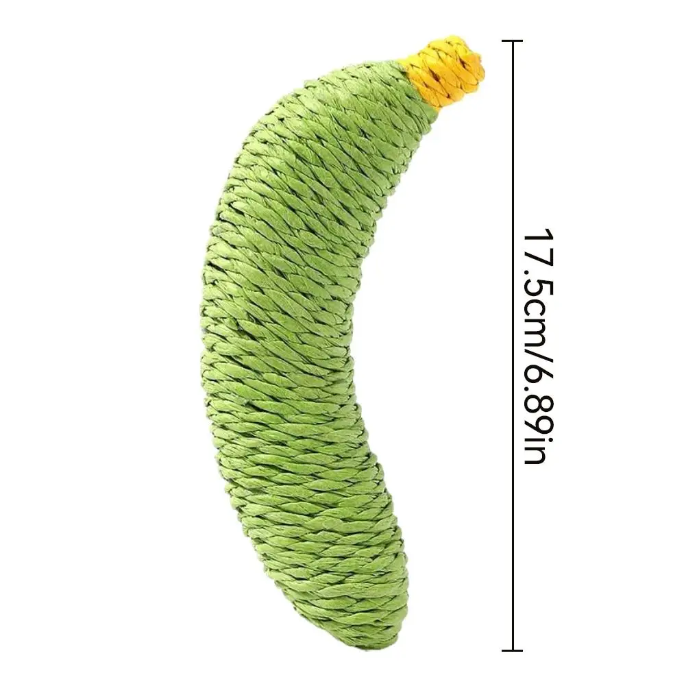 Bananen-Katzenspielzeug, natürliches Sisal-Kauspielzeug für kleine Hunde, Kätzchen, interaktives Zahnreinigungswerkzeug, Zähneknirschen, Spielzubehör für Haustiere – Detail 10
