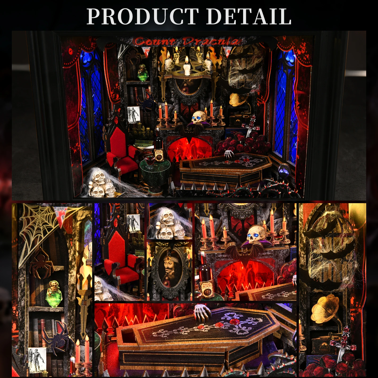 Book Nook Kit Vampire DIY Wood - огляд і ціна Model Kit Wood