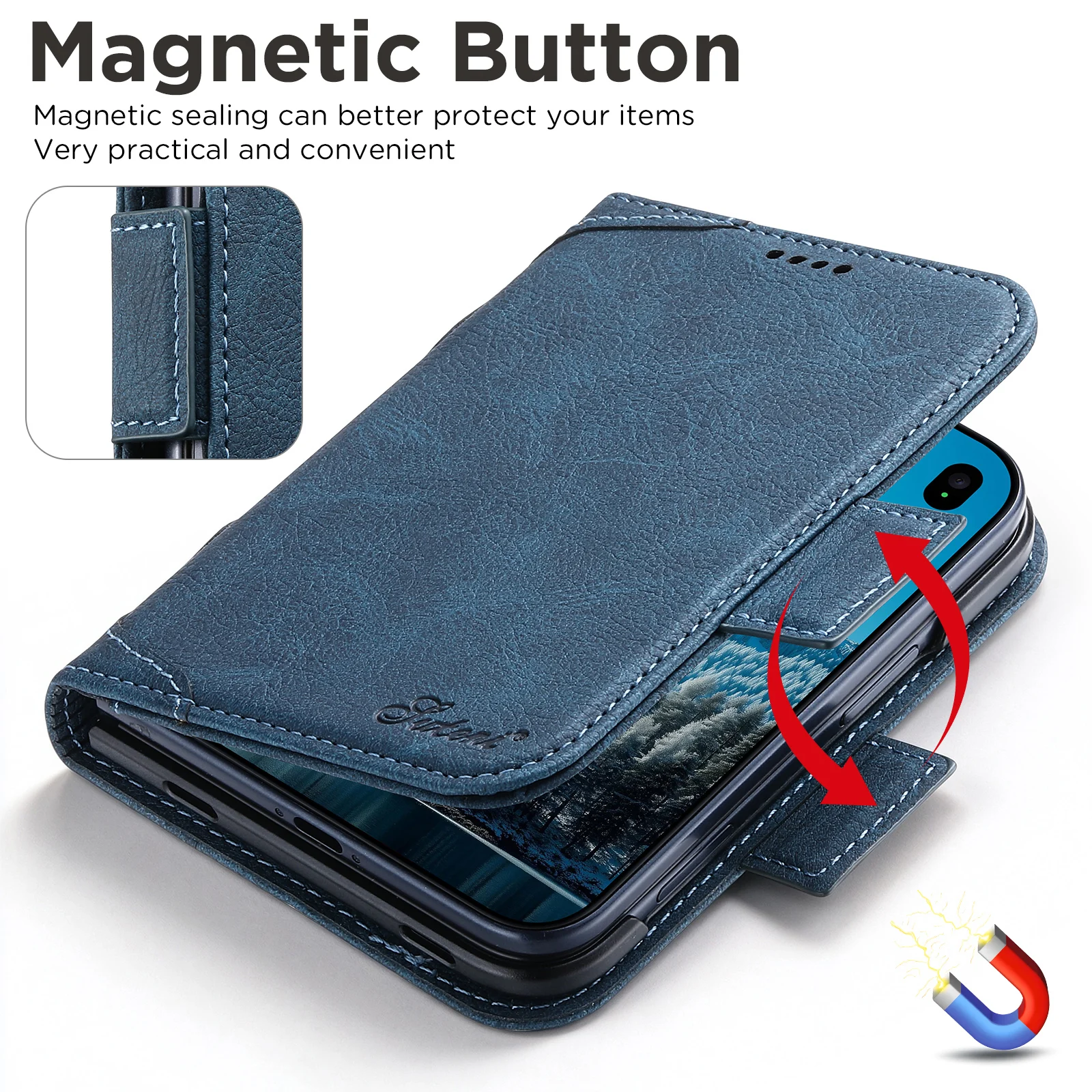 SUTENI – etui na iPhone, model – Leather Wallet Card Holder Phone Cover recenzja i cena