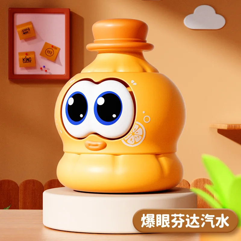 

New type of stress-relieving toy - Beautiful and cute fruit and soda compression type - Big eyes - Stress-relieving and releasin