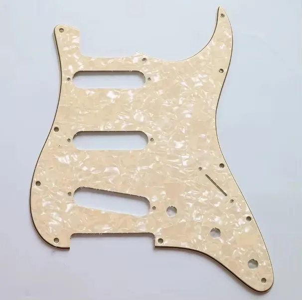 DIY electric Guitar Accessories Retro White Guard SSS Single guitar panel with screws