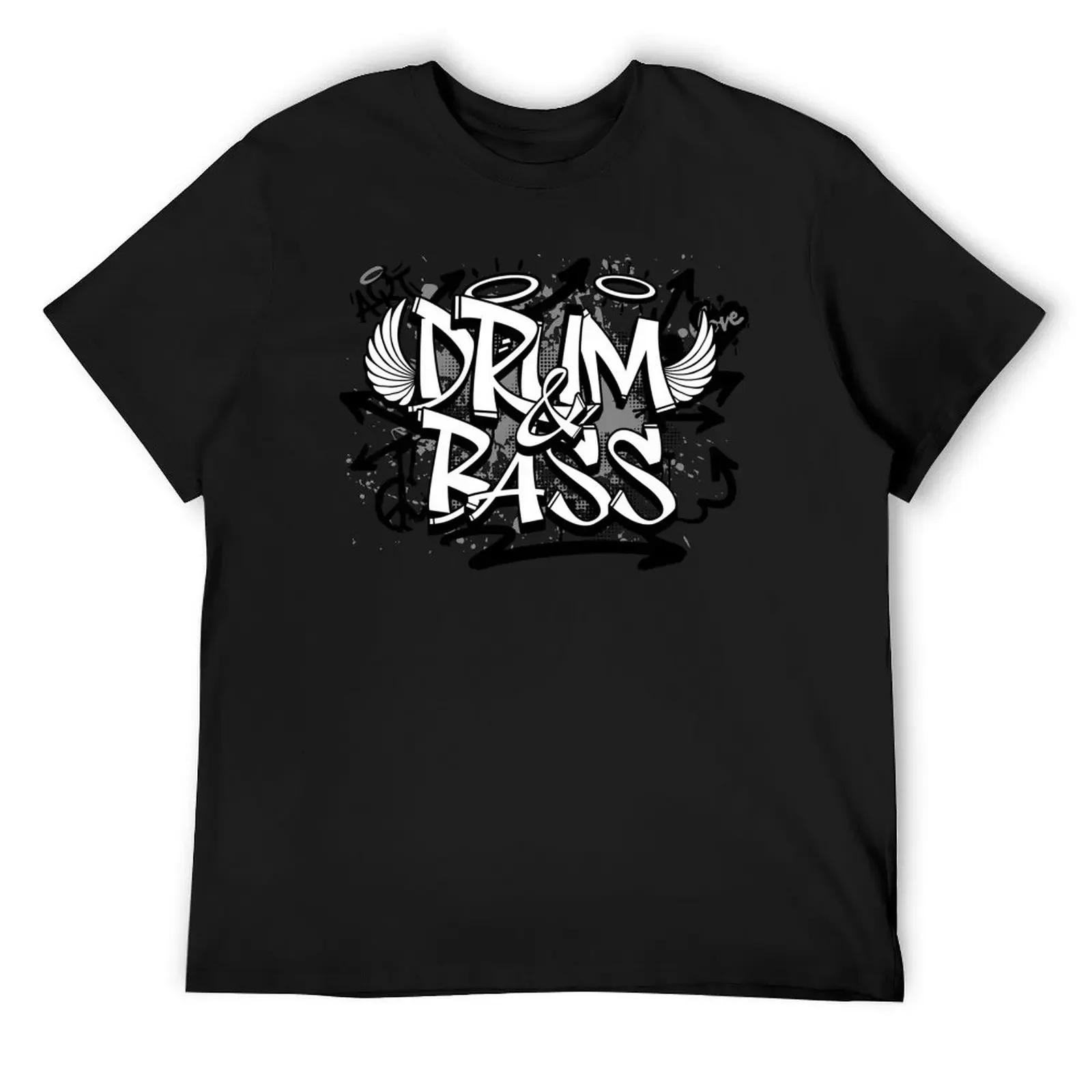 DRUM AND BASS - Graffiti Steez (Black/Grey) T-Shirt man clothes designer shirts vintage anime shirt mens fashion