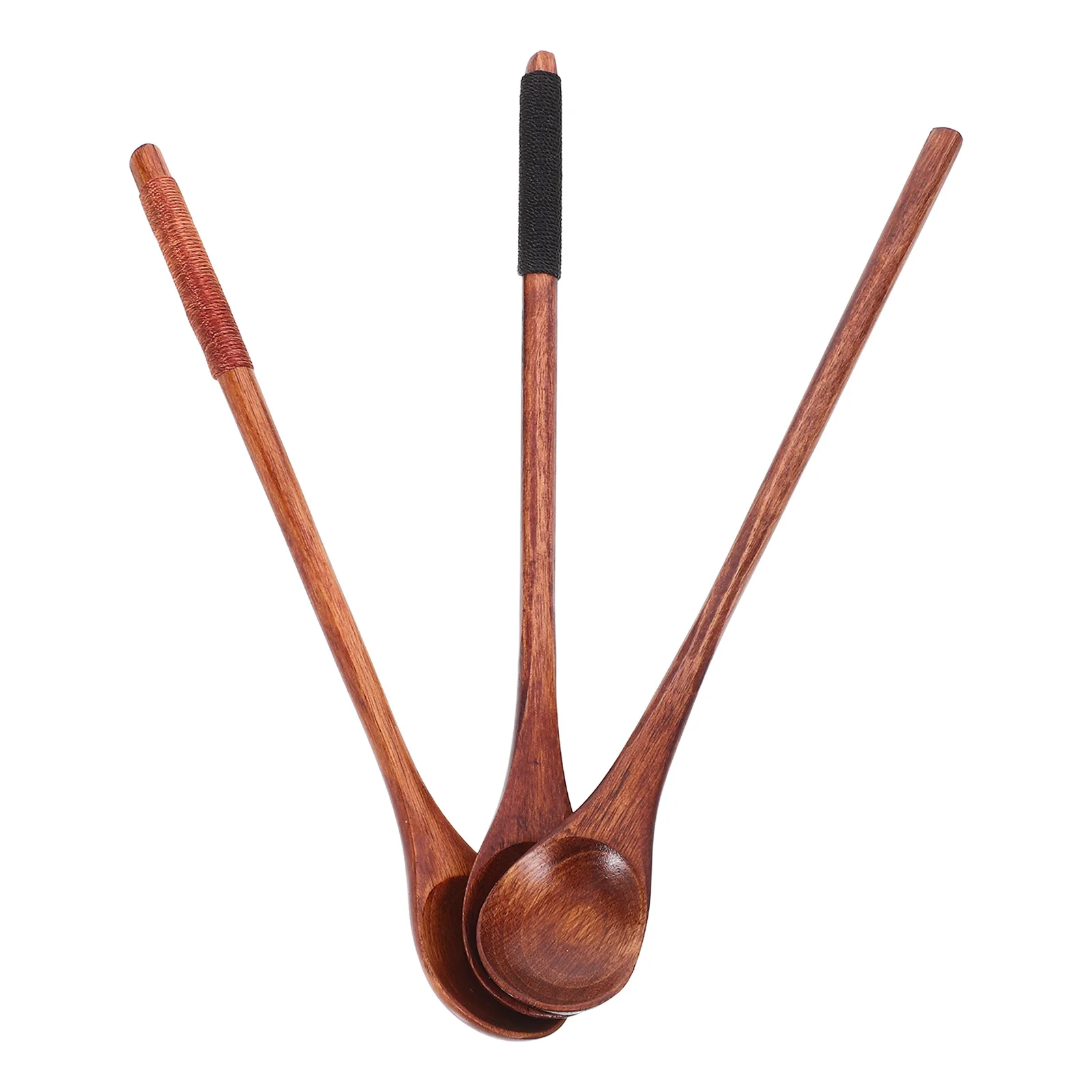 

3pcs Wooden Coffee Spoon Long Handle Natural Stirring Tea Honey Milk Drink Reusable Small Mixing Spoons For Espresso Cappuccino