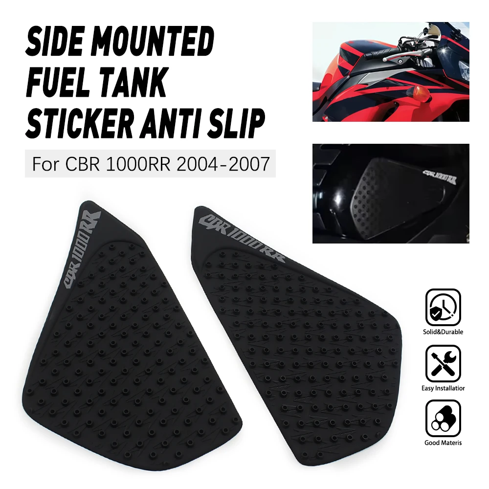 

Motorcycle Anti slip Fiber Tank Pad tank Side Traction 3M Stickers For Honda CBR1000RR CBR 1000RR 1000 RR 2004 2005 2006 2007