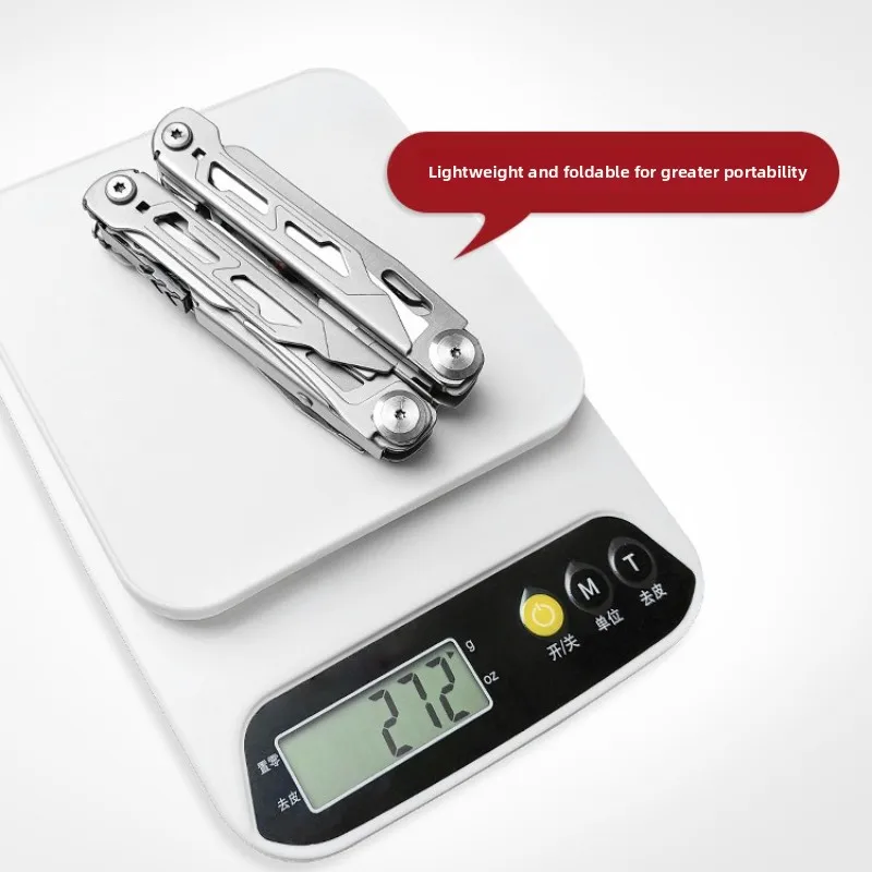 كماشة متعددة الأدوات بمقص كبير، احترافية مع قفل أمان، سكين جيب أساسي من الفولاذ المقاوم للصدأ للتخييم #2