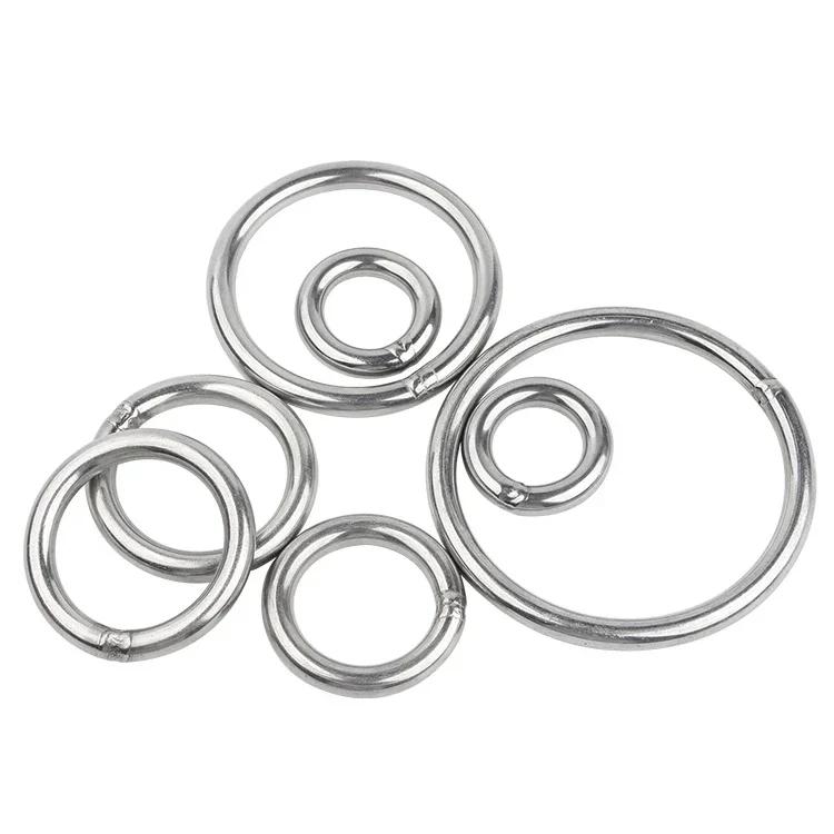 25Pcs 304 Stainless Steel O Ring  thickness M8 x 100mm 120mm Strapping Welded Round Rings