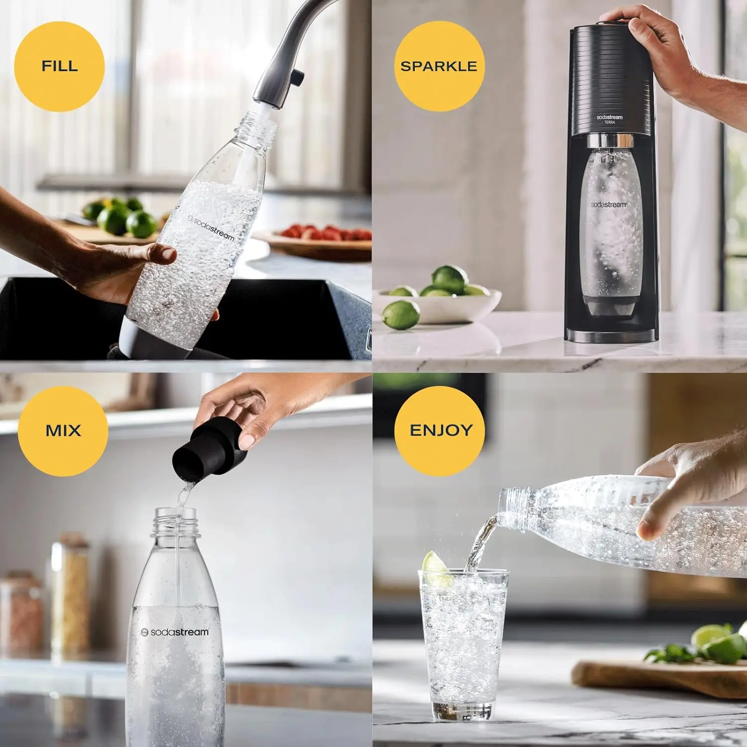 Sparkling Water Maker Machine, Reusable Water Bottle for Carbonating