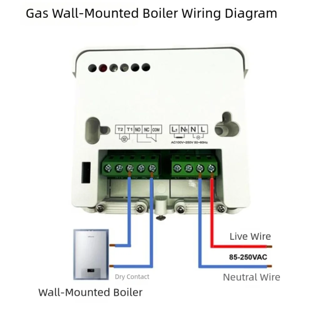 

Электрический термостат для подогрева пола и газового котла с точной настройкой температуры 05 градусов Цельсия и управлением по Wi-Fi
