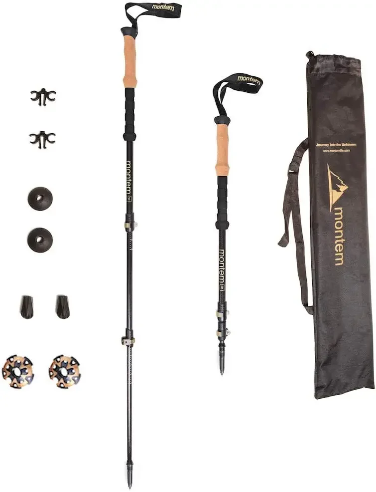 

Ultralight 3K Carbon Fiber Hiking/Walking/Trekking Poles - One Pair (2 Poles)