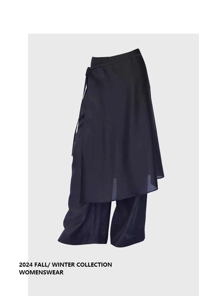 

SuperAen модные асимметричные юбки на шнуровке, женские брюки, новинка лета 202, винтажные свободные брюки оверсайз в полный рост