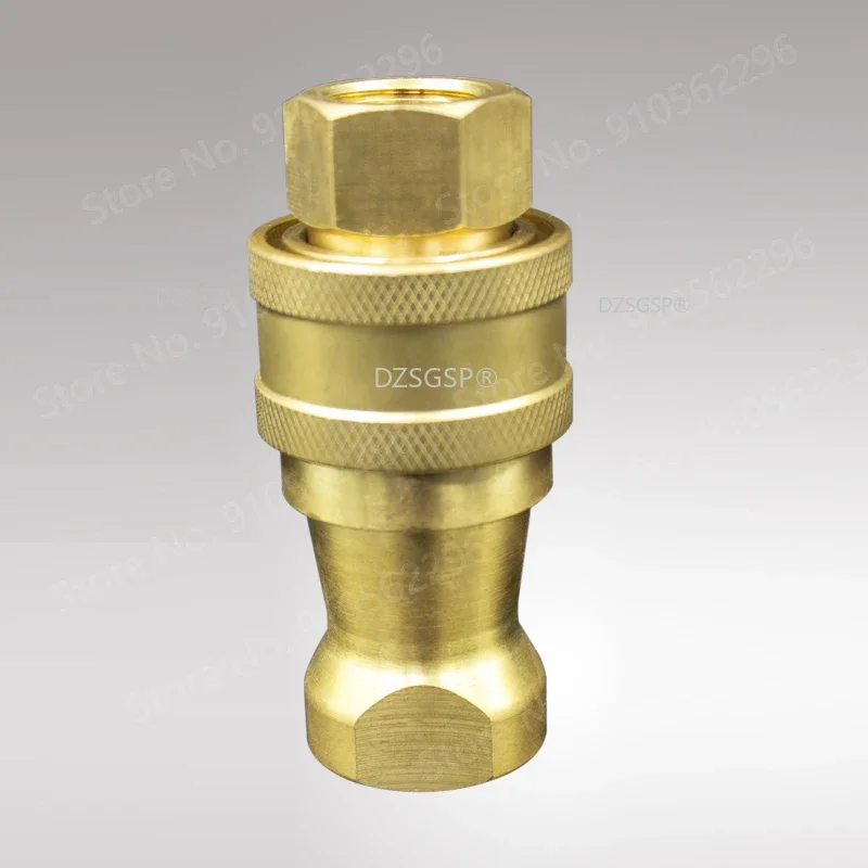 ISO7241KZD enclosed brass material 1/4 3/8 1/2 3/4 1 inch hydraulic quick coupling female thread plug socket connector