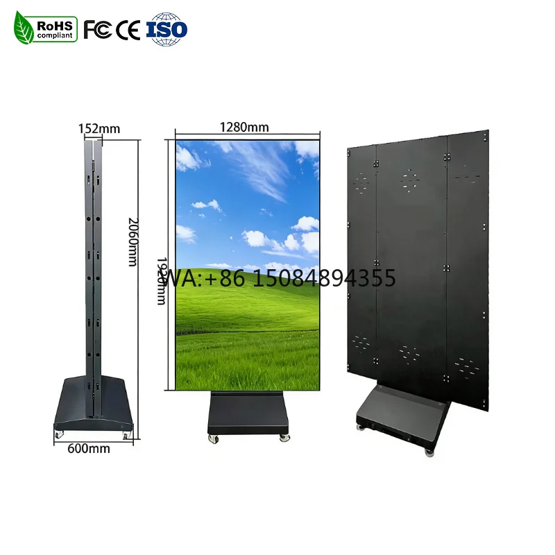 P1.25-P2.5 Wireless Control LED Full Color Waterproof Video Wall Panel for Airport Terminal and Transportation Hub Display