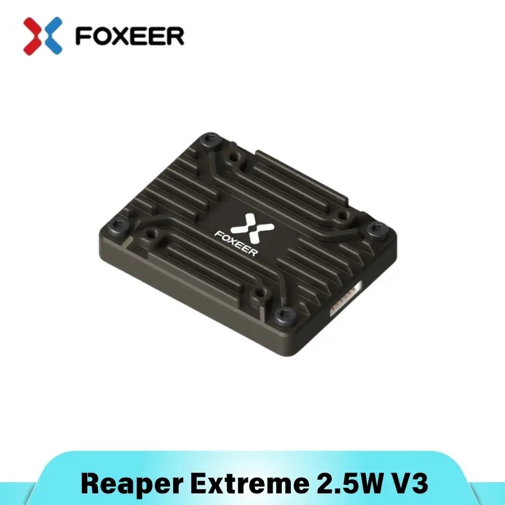 

Foxeer 4.9G~6G Reaper Extreme V3 2.5W 80CH VTx is suitable for FPV Drone DIY parts.