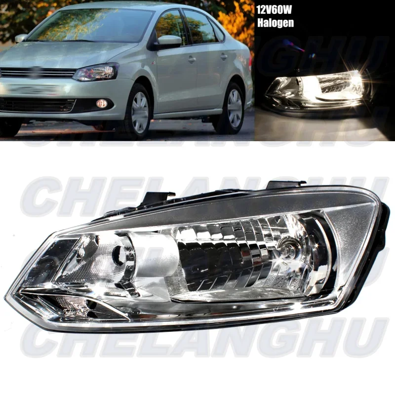 

HeadLight For VW Polo Sedan 2010 2011 2012 2013 2014 2015 2016 2017 2018 2019 1 Pc Left Side Front HeadLamp DRL car accessories