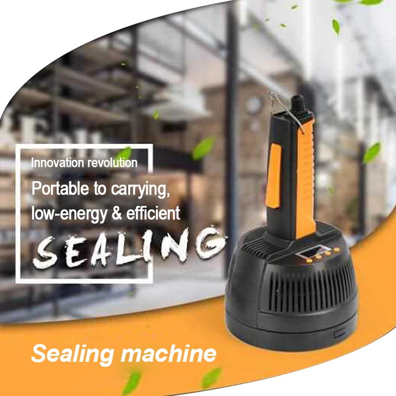 المحمولة الكهرومغناطيسية زجاجة آلة الختم ، يده التعريفي السدادة ، الألومنيوم احباط غطاء ، قارورة بلاستيكية ، 20-100 مللي متر ، 20-130 مللي متر