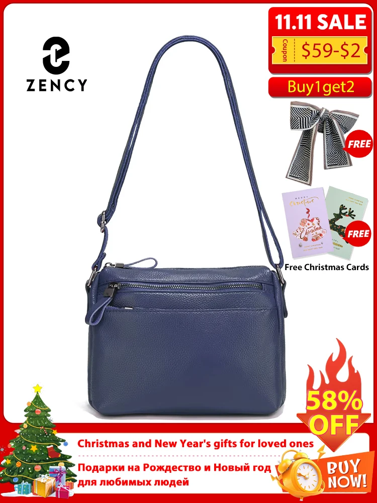 

Zency женская сумка через плечо из натуральной кожи, многофункциональные сумки с карманами для работы, сумка-шоппер, зимняя сумка через плечо для поездок на работу