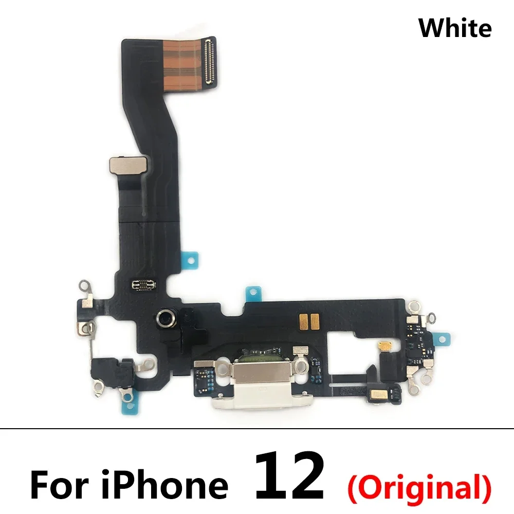 Ori New USB Charging Port Charger Board Flex Cable For iPhone 12 Pro Max 12 mini Dock Plug Connector With Microphone