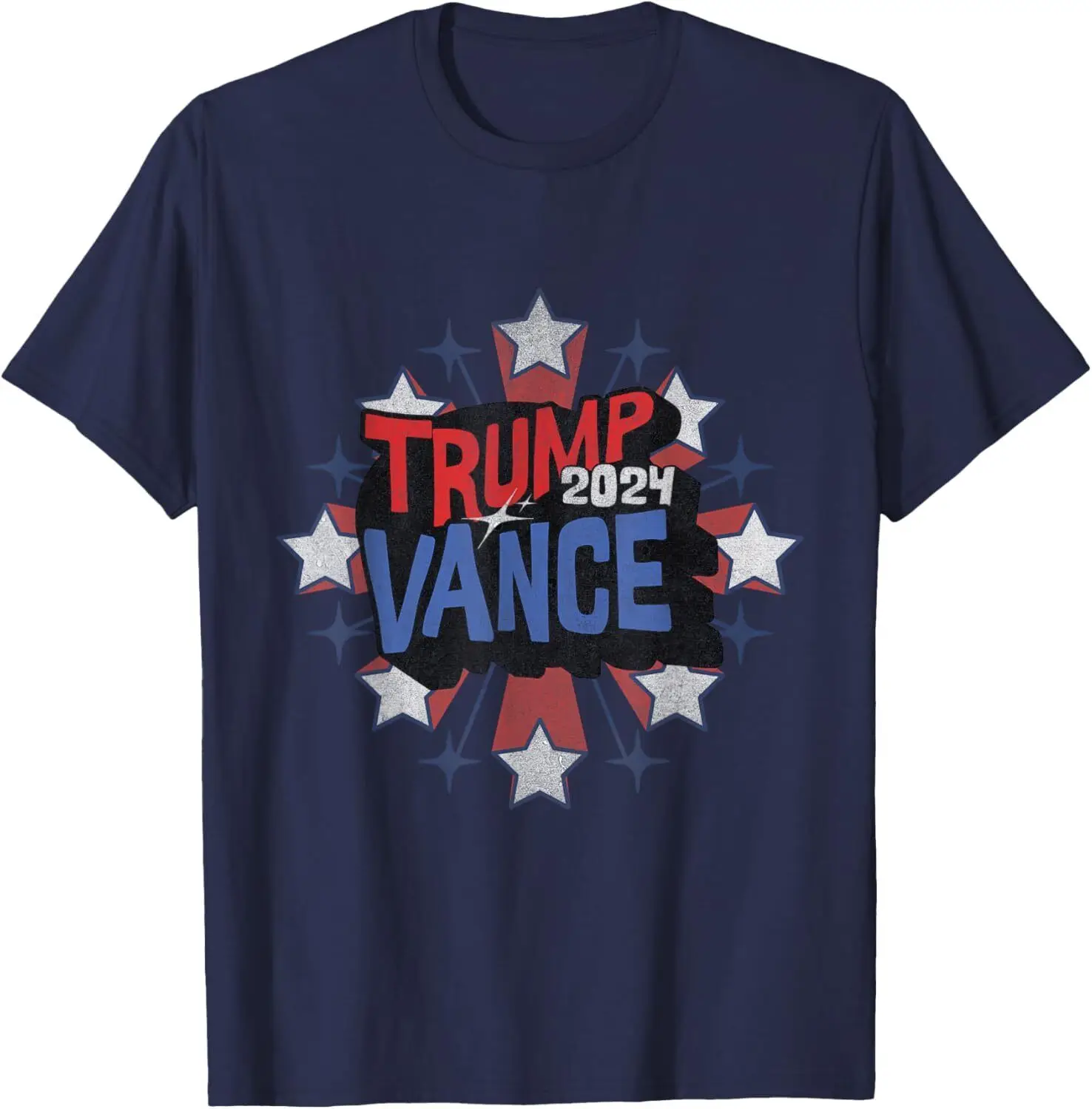 Trump Vance 2024 Distressed US Flag Election President 2024 T-Shirt