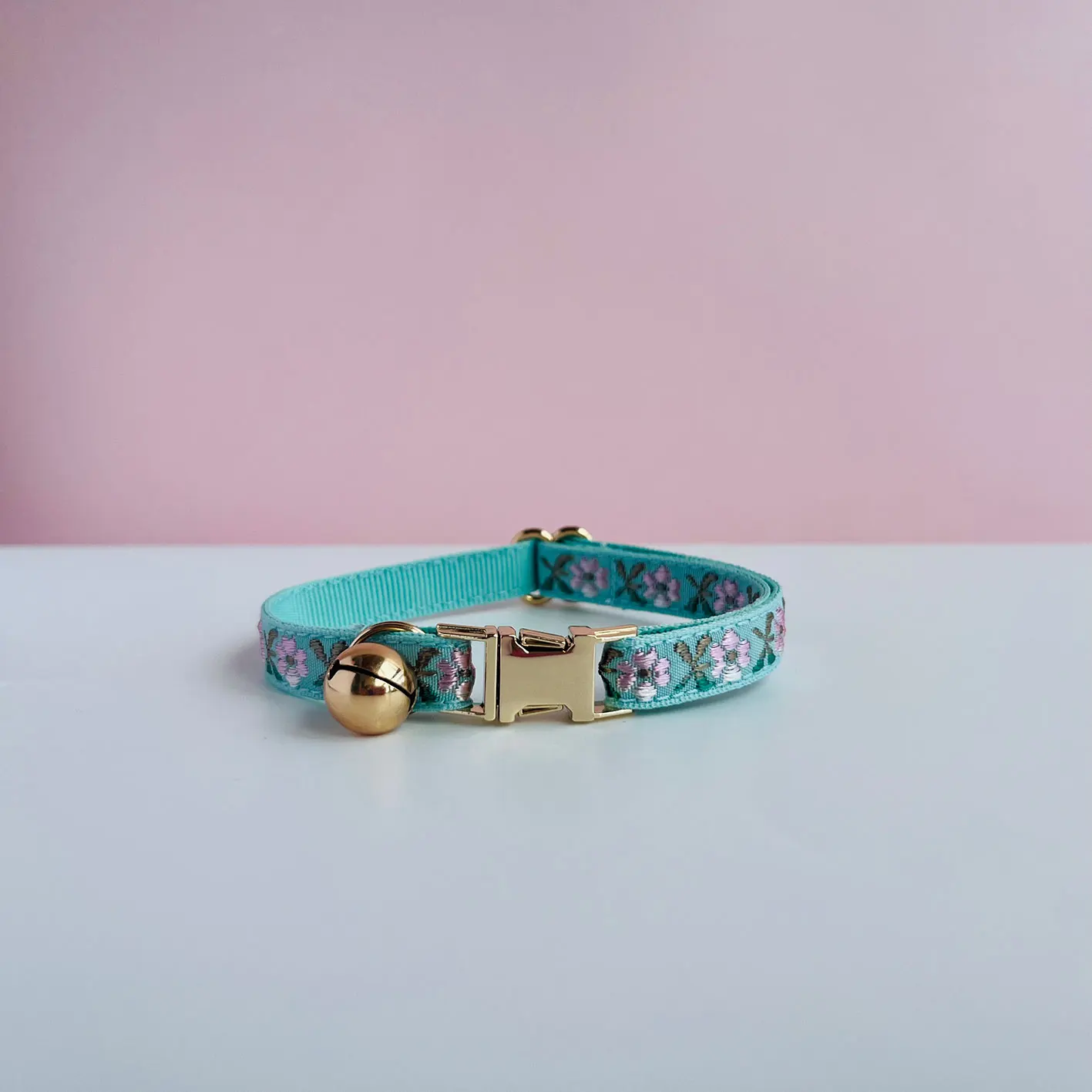 Customize Name Personalized Colorful Woven Pattern Cat Collar Jacquard Design Safety Breakaway Buckle_voghion.com