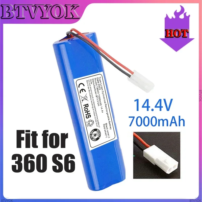 

14.4V Battery Pack for Qihoo 360 S6 Robotic Vacuum Cleaner Spare Parts Accessories Replacement Batteries