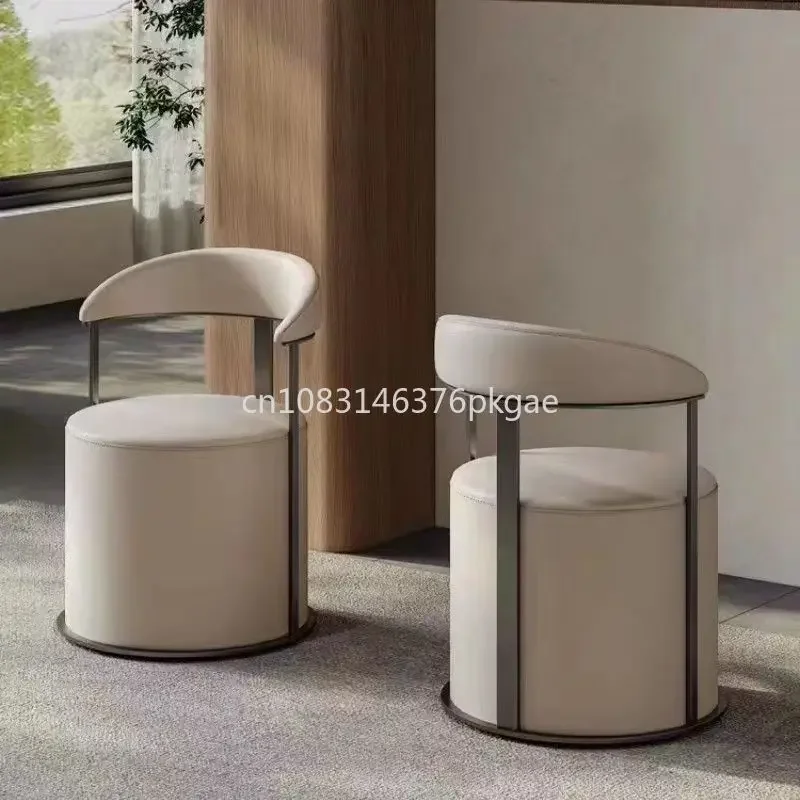 Modern Light Luxury Guest Stool Is Very Simple about Home Tea Table Stool To Discuss Back Stool Makeup