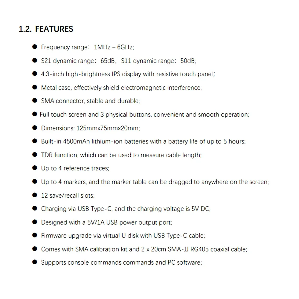NanoVNA-V3 Vector Network Analyzer Antenna Analyzer Shortwave MF HF VHF UHF Talent