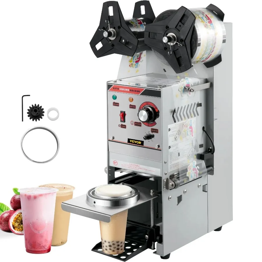 

Semiautomatic Cup Sealing Machine 300500 Cup h Tea Cup Sealer Machine Silver Boba Cup Sealer Machine 90 95mm Cup Diameter Boba