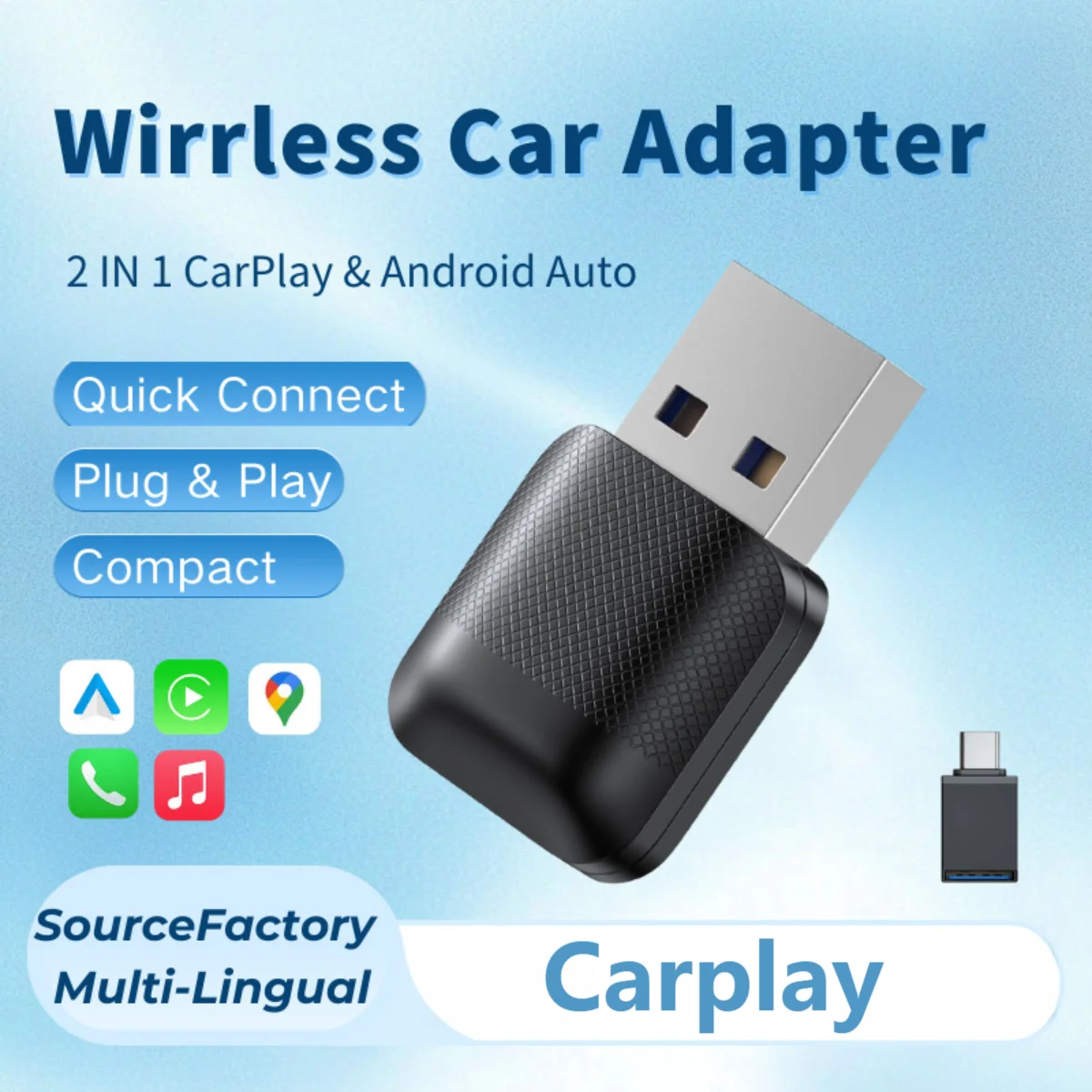 

Беспроводная коробка CarPlay: адаптер для преобразования оригинальной умной системы CarPlay в Android