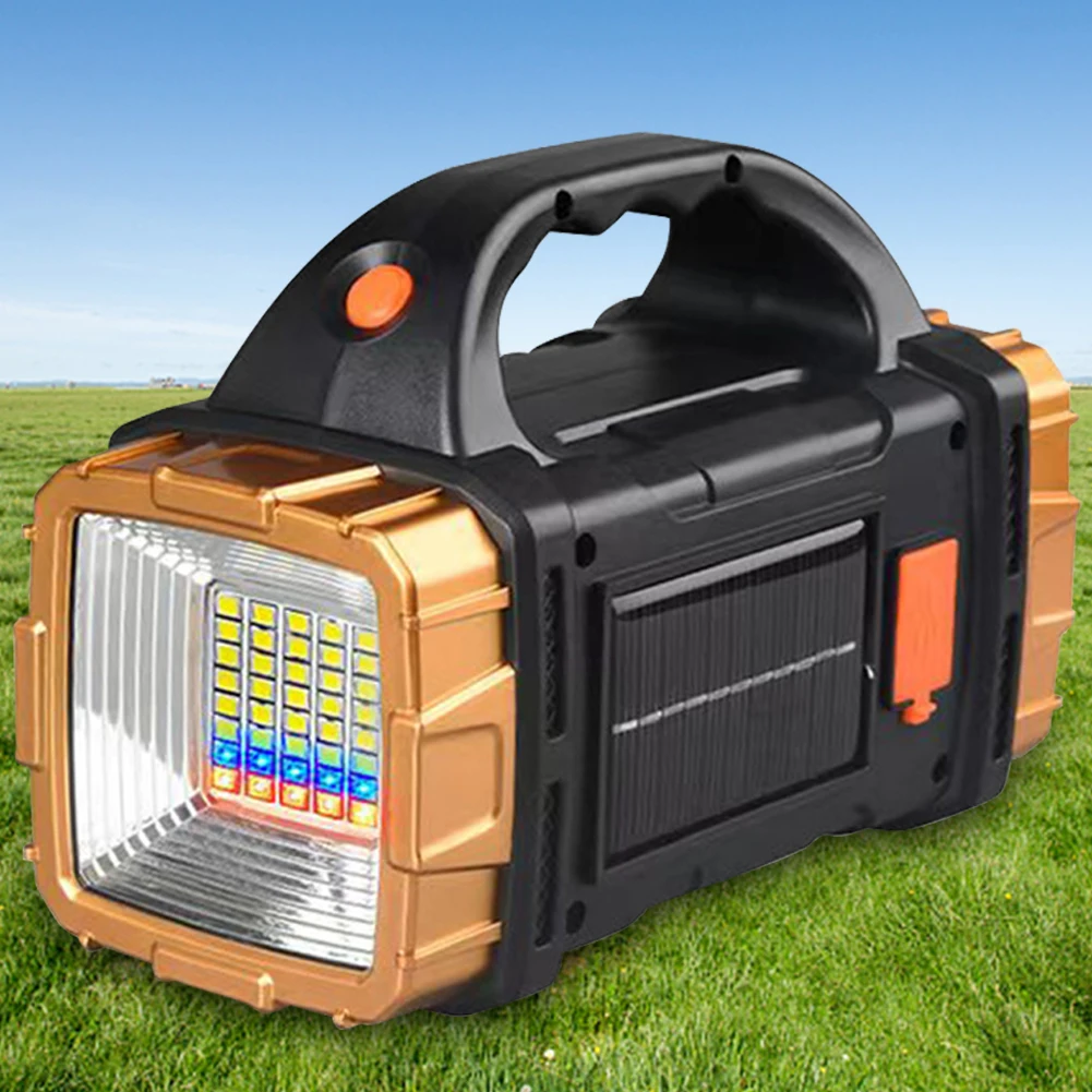 ไฟฉายแคมป์ปิ้งพาวเวอร์แบงค์ 8 โหมดไฟ LED กำลังสูงไฟฉาย USB ชาร์จได้ 1500mAh พลังงานแสงอาทิตย์สำหรับเหตุฉุกเฉินกลางแจ้ง
