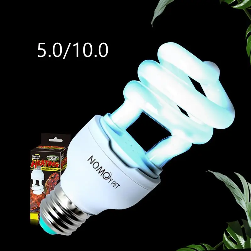 13W UVB Sürüngenler Lamba Kaplumbağa Yılan Pet Enerji Tasarruflu Isıtma Aydınlatma Ampul Etli UV Güneş Lambası 5.0/10.0