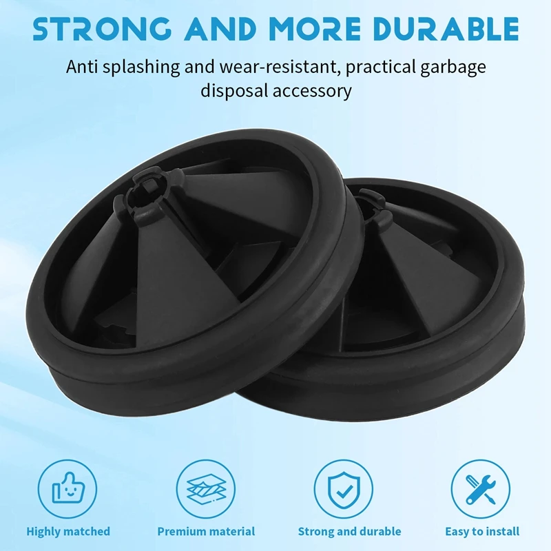 2Pcs Silicone Waste Disposer Anti Splashing Cover 87Mm Outer Diameter Fit For Insinkerator Food Waste Disposer