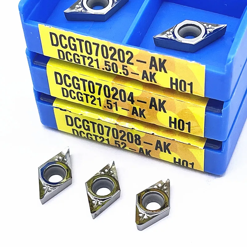 Режущий инструмент для резки алюминия DCGT070202 DCGT070204 DCGT070208 DCGT11T302 DCGT11T304 DCGT11T308 AK H01