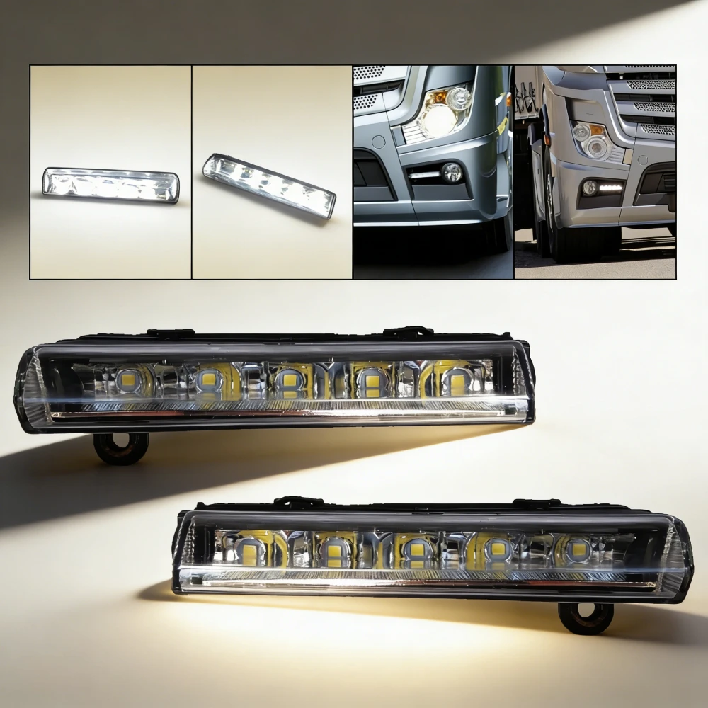 

1 пара светодиодных дневных фонарей 24 В для фар Mercedes Actros MP4 DRL дневные ходовые огни запасные части для грузовиков