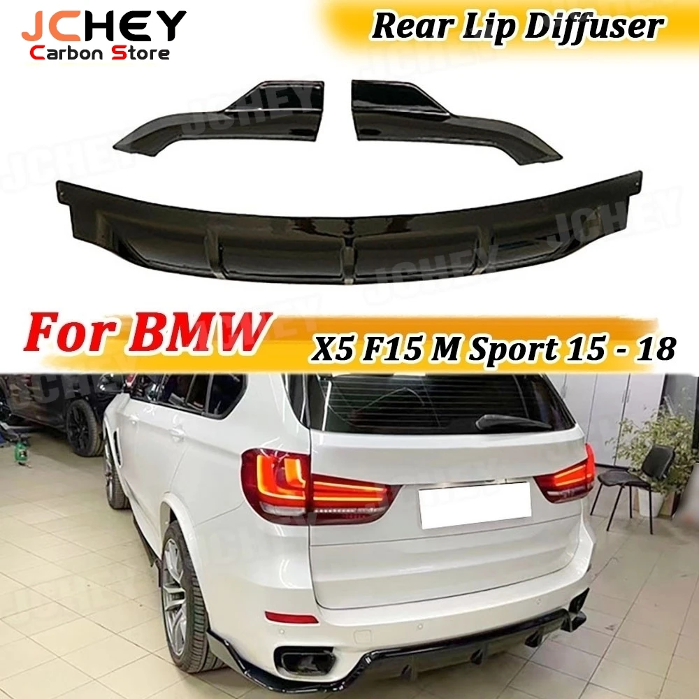 

Carbon Fiber Rear Diffuser Spoiler Bumper lip Splitter Spoiler for BMW X5 F15 M Sport 2015 - 2018 Rear Lip Spoiler ABS Body Kits