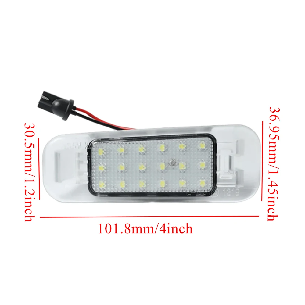 2Pcs LED License Plate Light For Kia 925011G000 92501-1G000 Clear Cover Xenon White Light ABS Material Car Accessories Lamp