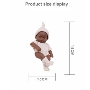 Black American Reborn Babypuppen, Bonito Mini Babypuppe, Vollkörper Vinyl, weiche Mädchenpuppe, Gegenwart Spielzeug, 20 cm 7 Hauptverkäufe Baby Reborn Black Girl - №3