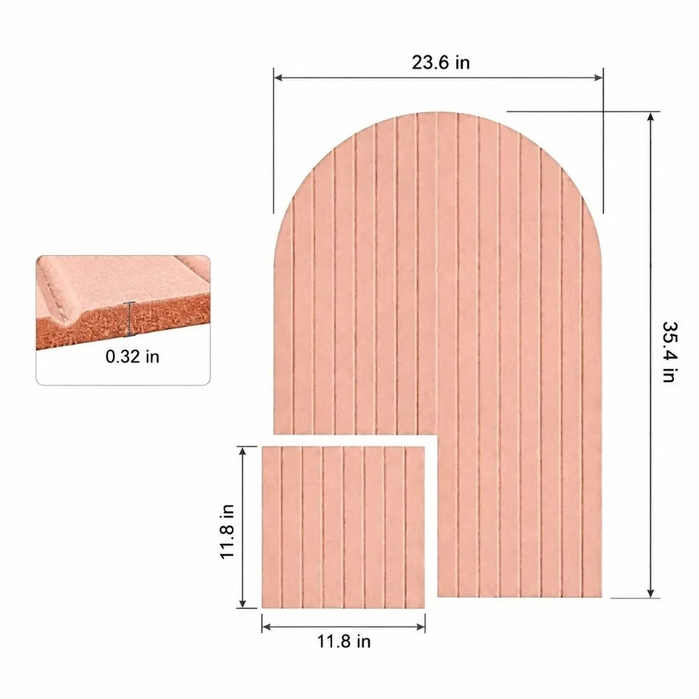 6 Pack 23.6x35.4in Felt Bulletin Board Residue-Free Adhesive Noise Reducing Cork Board Alternative Pink Adhesive Pin Board - view 6